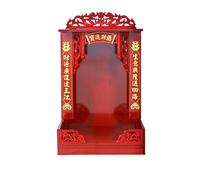 Temple d'autel bouddhiste chinois, support de statue de Bouddha en bois, statue bouddhiste pour le dieu de la richesse Guan Gong.