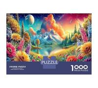 Temple de la Fantaisie Coffret De Puzzles Anti-Stress, Prairie de Fantaisie Papier Écologique, Anti-Stress, Pause Bureau, Relax & Créativité Garanties 52x38cm/1000pcs