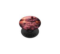 Temple de la pagode du Mont Fuji Sakura Coucher de Soleil sur Le lac PopSockets PopGrip Adhésif