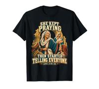 Temple de prière chrétien de Noël Anna Vintage Bible Art T-Shirt