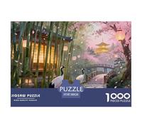 Temple du Bambou de Kyoto Puzzle en Bois Imperméable Puzzles De 1000 Pièces pour Adultes Cadeaux Coloré De Décoration pour La Maison