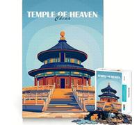 Temple du Ciel, Chine Puzzle de 1000 pièces pour Adolescents Jeu cognitif et de Loisirs Motif à Assembler Pièce d'art 38x52cm