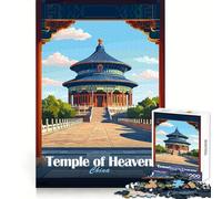 Temple du Ciel, Chine Puzzle de 1000 pièces pour Adolescents, Jeu de réflexion, activité à la Maison, découpe de qualité supérieure, Article de vœux du Père Noël 38x26cm