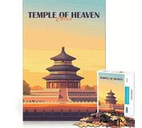 Temple du Ciel, Chine Puzzle de 1000 pièces pour Adolescents Jeu de réflexion et de complicité Découpe de précision Pièce de Collection Artistique 50x75cm