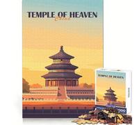 Temple du Ciel, Chine Puzzle de 1000 pièces pour Adolescents Jeu de réflexion et de complicité Découpe de précision Pièce de Collection Artistique 50x75cm