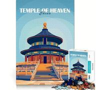 Temple du Ciel, Chine Puzzle Difficile de 1000 pièces pour Adultes Renforce la mémoire, soulage Le Stress, Bords de qualité supérieure, pièce d'art 50x75cm