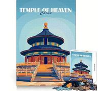 Temple du Ciel, Puzzle Chinois pour Adolescents, 1000 pièces, améliore la mémoire, Calme et Amusant, Bords précis, Cadeau Artistique 38x26cm