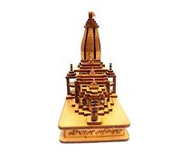 Temple en bois, architecture hindoue, miniature religieuse fabriquée à la main, design traditionnel