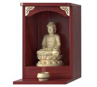 Temple en Bois Massif pour la Maison, Étagère D'autel Murale, Table de Méditation Chinoise, Meuble de Prière pour la Maison, Salons et Petits Espaces(Red,26x26x36cm)