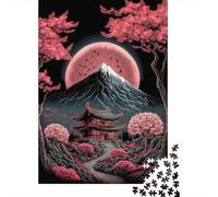 Temple Japonais de Nuit Puzzle 1000 Pièces pour Adultes Et Enfants Classiques Jeu D'Intelligence 70x50cm/1000pcs