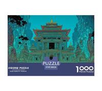 Temple of The Gods 1000 Pcs Carton Extra-épais Coffret De Puzzles Secret Architecture Stimulant Et Éducatif Jeu Familial Puzzles As Birthday Gifts 38x26cm/1000pcs