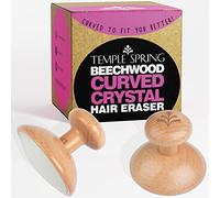 Temple Spring Crystal Hair Eraser - Magic Crystal Hair Remover Stone pour les jambes, le dos et le corps - Épilation exfoliante indolore pour une peau douce et soyeuse - Beachwood (Courbé)