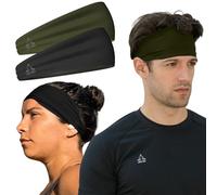 Temple Tape Headbands for Men and Women - Mens Sweatband & Sports Headband Moisture Wicking Workout Sweatbands for Running Cross Training Yoga and Bike Helmet Friendly