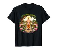 Temple Thaï Zen Méditation Lotus Moine Bouddhisme T-Shirt