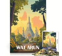 Temple Wat Arun, Thaïlande Puzzle de 1000 pièces pour Adultes pour se divertir et s'amuser Découpe Fine Surprise de Noël (50x75cm)