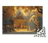 Temples Japonais Puzzle 1000 Pièces pour Adultes Sanctuaire Shinto Doré Puzzle en Bois DIY Cadeau pour Les Amants Ou Les Amis Aide À La Relaxation Multi Colour Qualité Premium 1000pcs (75x50cm)