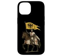 Templier Knight avec Le Drapeau de l'empire Romain du Saint Coque pour iPhone 14