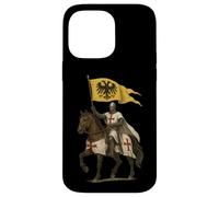 Templier Knight avec Le Drapeau de l'empire Romain du Saint Coque pour iPhone 14 Pro Max