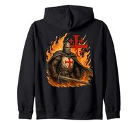 Templiers chrétiens avec Croix de Jérusalem Sweat à Capuche