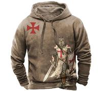 Templiers Imprimé 3D Sweats à Capuche Femmes Hommes Pullover Sweatshirt à Capuche Survêtement Tops Hip Hop Streetwear