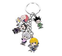 Templom SIX Hunter X Hunter Porte-clés en métal Figurines Pendentifs Poupée Anneaux japonais