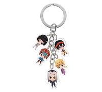Templom SIX JoJo's Bizarre Adventure Porte-clés en métal avec pendentifs en forme de personnages de manga