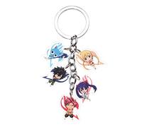 Templom SIX Personnages Anime Figure Pendentifs Poupée Porte-clés En Métal Japonais Bande Dessinée Anime Porte-clés(FAIRY TAIL)