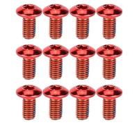 TEMPNAP 1 boîte Vis de Frein Vélo Acier Titane Résistance Élevée et Anti-Corrosion Kit Rouge pour Freins à Disque VTT Compatible Vélos Route et Électriques