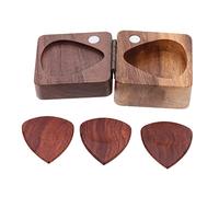 TEMPNAP 1 ensemble Set de Médiators de Guitare Bois avec Boîte de Rangement Accessoires Pratiques pour Guitare Électrique et Folk et Portable pour Musiciens