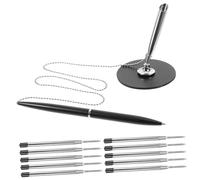 TEMPNAP 1 Ensemble Stylo à Signature Multi avec Support Rotatif et Chaîne pour Bureaux et Occasions Professionnelles de Recharges Couleur Aléatoire