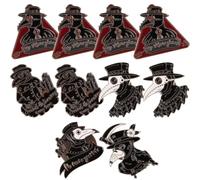 TEMPNAP 10 Épingles de Poitrine en Alliage Argenté Médecin Peste, Lot de 10, Faciles à Utiliser Ranger, Accessoires Vestimentaires Élégants pour Cérémonies et Bals Style Plusieurs styles