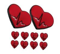 TEMPNAP 10 Pièces Broche Cœur Rouge Épingles Élégantes pour Infirmiers Médecins et Accessoire Symbolisant et Appréciation