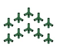 TEMPNAP 10 Pièces Connecteurs de Serrage Assemblage Facile et Renforcement Structure en Plastique Vert 4 Voies pour Tubes de Cadre de Serrage pour Jardins et Coins de Plantation Scolaire
