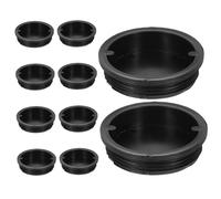 TEMPNAP 10 pièces Lot de Bouchons de Bonde Étanches pour Fûts Couvercles Plastiques Noirs Larges Protection Fuite pour Fûts Chimiques et Faciles à Utiliser