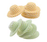 TEMPNAP 10 Pièces Miniature Dollhouse Mini Top Hats DIY Craft Accessory for Dolls Lightweight and Cloth Materials for Doll Parties and Creative Decorations