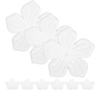 TEMPNAP 100 Pièces Charms de Fleurs en Acrylique Blanc pour Création de Bijoux, Breloques Décoratives Simples et Uniques, pour Bracelets et Œuvres D'art DIY