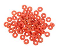 TEMPNAP 100pcs Élastiques de Castration en Caoutchouc Orange pour Animaux Mâles, Haute Élasticité, Facile à Utiliser Coupe et L'épilation Queue Bétail