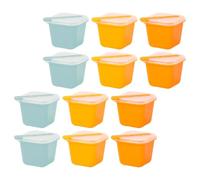 TEMPNAP 12 Moules à Glace avec Couvercle et Bâtonnets Réutilisables en Pp et Hdpe pour DIY Facile à Nettoyer, pour L'fabrication de Glaces Maison