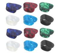 TEMPNAP 12 Pièces Médiators Pouce et Plat Moyen Celluloïd pour Guitare Banjo Ukulélé et Basse Jeu Durable pour Fingerstyle et Jeu Instrumental Polyvalent