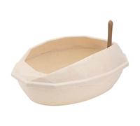 TEMPNAP 1pièce Litière pour Chat à Entrée Semi-fermée Anti-étaiement Dot Pattern avec Pelle pour Maison Chambre Intérieure Panier à Litière pour Chat Étanche et Facile à Couleur Aléatoire