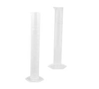 TEMPNAP 2 pièces Cylindres Gradués Plastique Base Antidérapante Éprouvettes de Mesure Précises pour Écoles et Instituts de Recherche