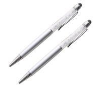 TEMPNAP 2 Stylos Cristal Diamant 2-en-1 pour Écran Tactile Capacitif, Pointe Fine 0,7 Mm, Acier Inoxydable, Design Élégant Tablette et Smartphone