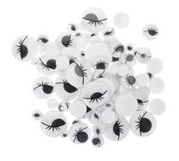 TEMPNAP 200 pièces Autocollants Yeux Mobiles Auto Adhésifs pour Animaux DIY Décorations pour Poupées et Artisanat Yeux à Cils pour Projets Manuels