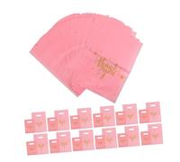 TEMPNAP 200 Pièces Merci avec Poignées de Shopping Réutilisables Plastique pour de Petites Entreprises Pochettes Design Élégant et