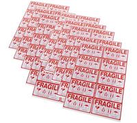 TEMPNAP 20feuilles Étiquettes Avertissement Autocollantes Fragiles Rouge Handle With Care pour Colis Transport Emballage Boîtes et Cartons Format Anglais Autocollants par Lot