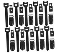 TEMPNAP 20pièces Accessoires De Fixation pour Drapeaux De Jardin Clips Antivents Ajustables avec Cosses Caoutchouc Et Élastiques pour Poteaux De Drapeaux Extérieur