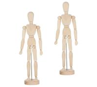TEMPNAP 2pcs Marionnettes en Bois Articulées Soi-même, Modèle d'artiste 30cm Articulations Mobiles, Décoration Maison et Accessoire Photo