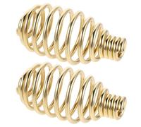 TEMPNAP 2pcs Poignée de Porte de Cheminée et Poignée à Ressort du Gril en Acier Or, Résistante la Chaleur, Élastique, pour Barbecue et Foyer Extérieur