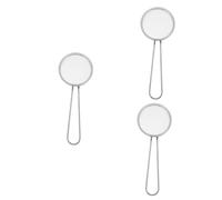 TEMPNAP 3 Pièces Filtre à Cellules Acier Inoxydable Mesh avec Poignée pour Laboratoire Outil Standard de Filtration et Pratique