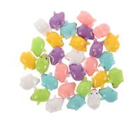 TEMPNAP 30 Pièces Figurines Miniatures de Cochons Résine Colorées de Décorations de Micro Paysage pour Bureau Animaux Adorables Résine pour Amateurs de Décorations Miniatures